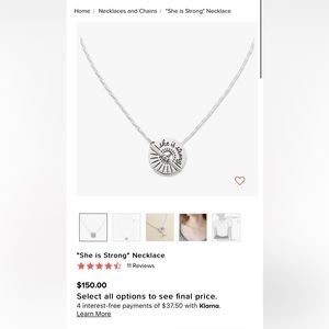 James Avery “She Is Strong” Necklace!